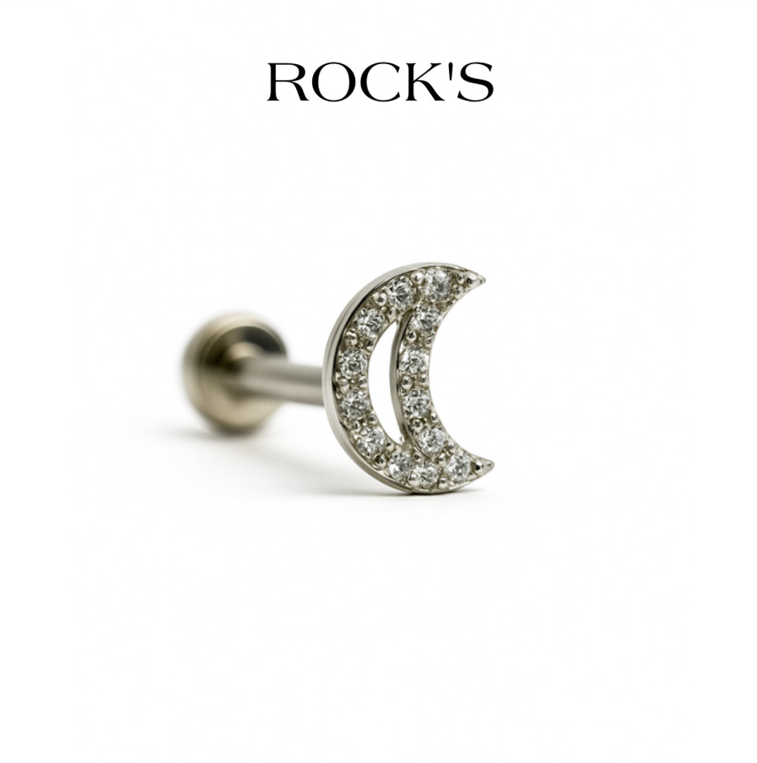 Luna Gümüş Renk Titanyum Piercing