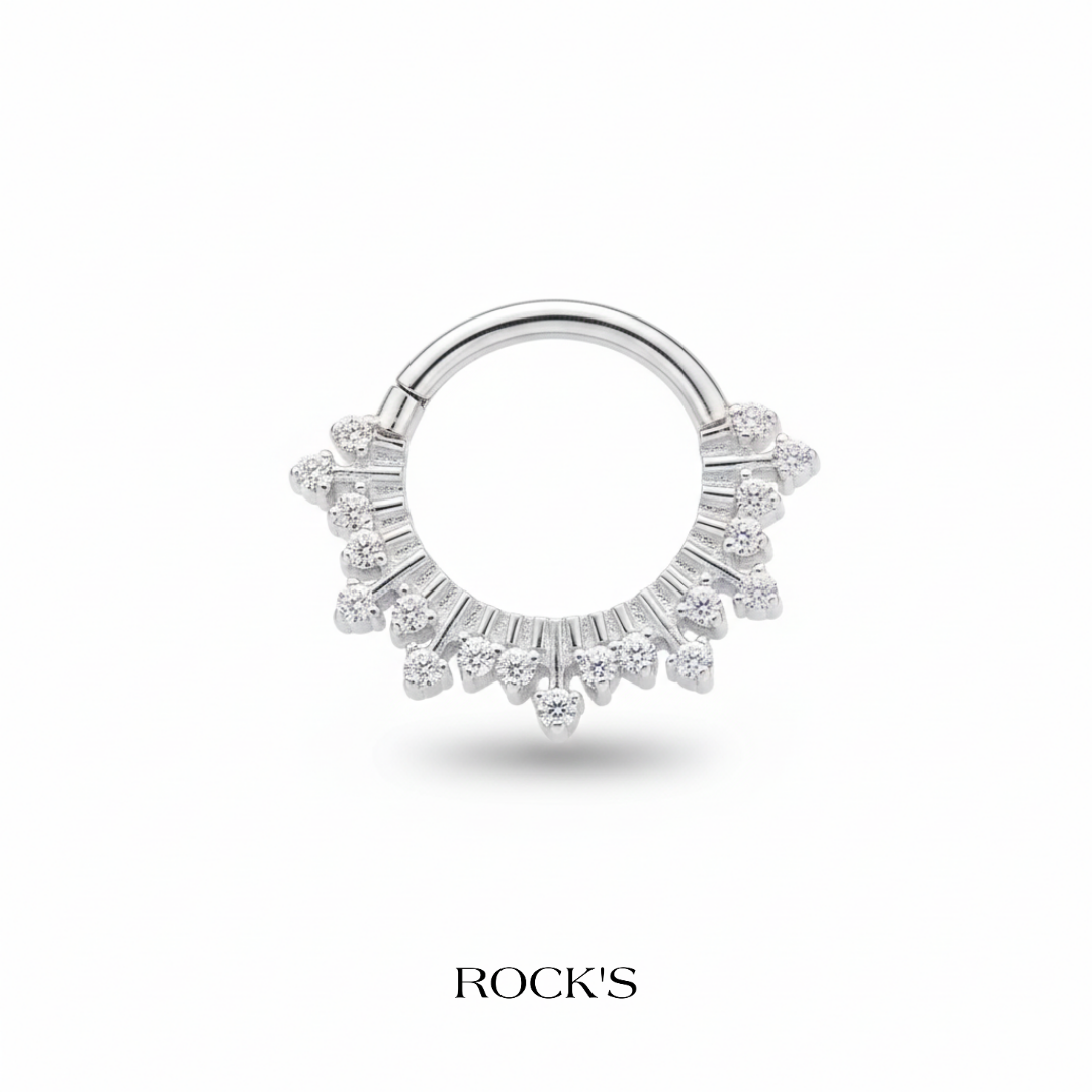 Crownburst Titanyum Halka Piercing