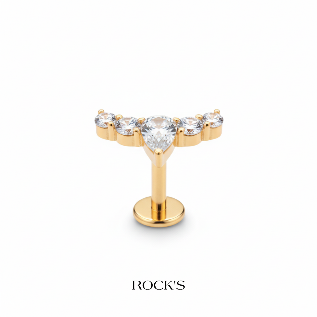 Pear Titanyum Piercing