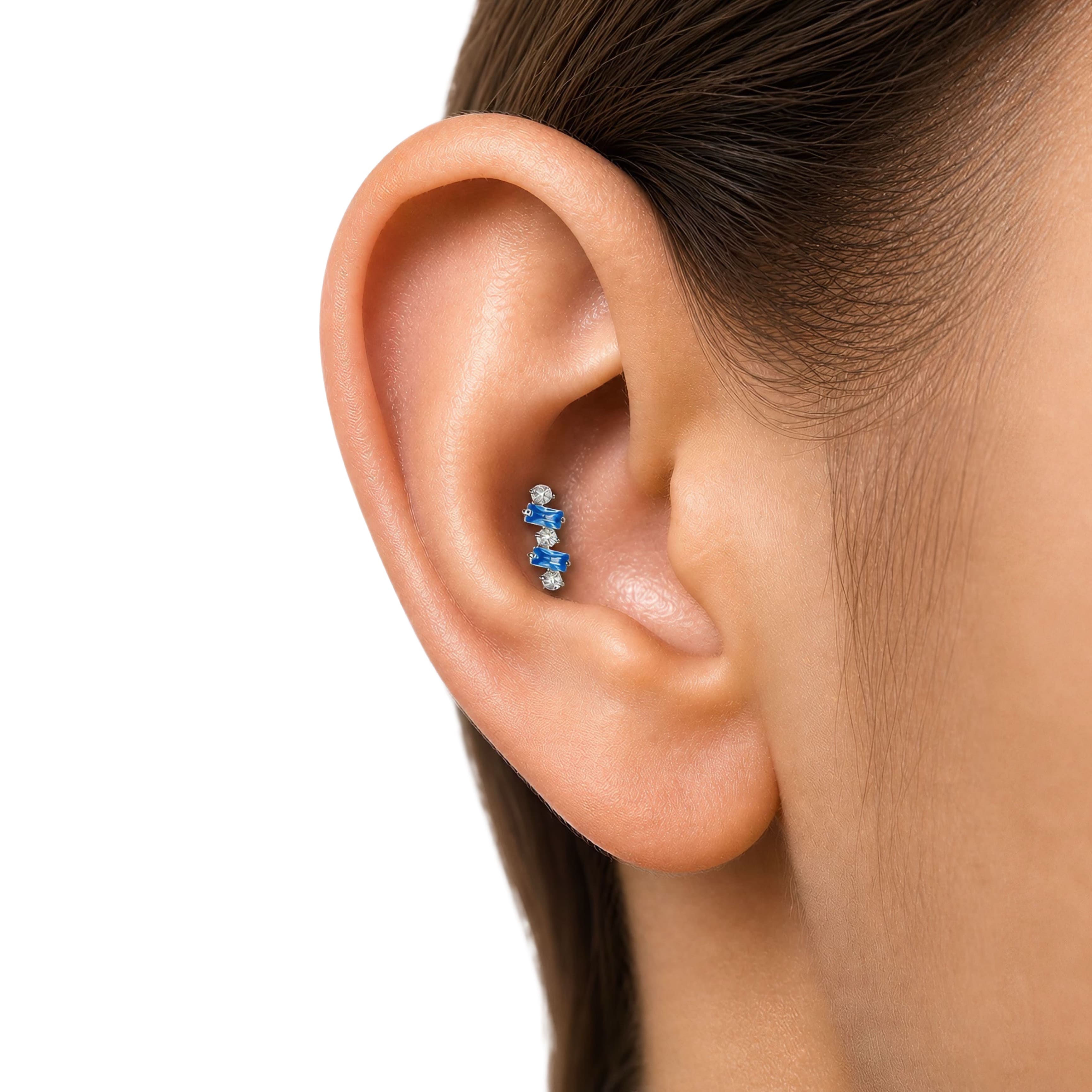 Prismarine Titanyum Piercing
