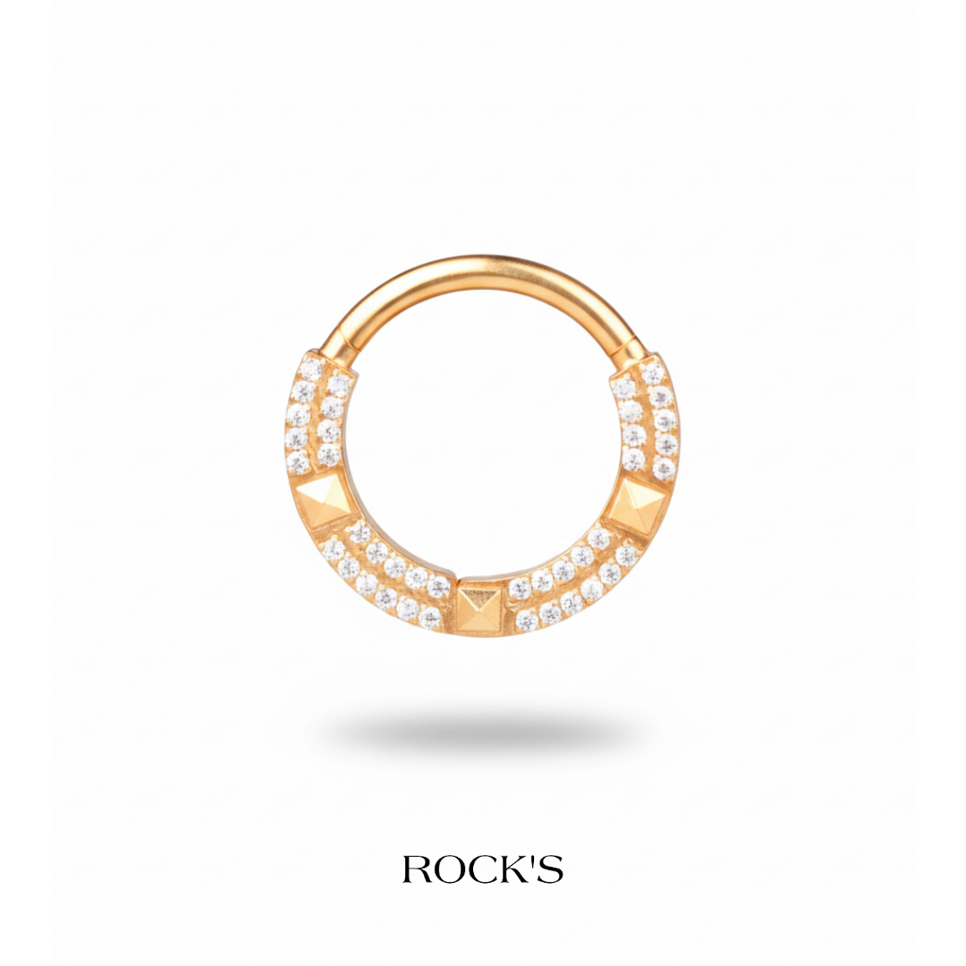 Pavé Titanyum Halka Piercing