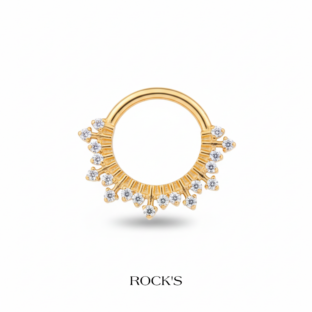 Crownburst Titanyum Halka Piercing