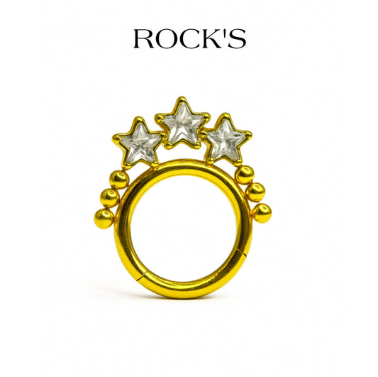 Astrella Altın Renk Titanyum Piercing