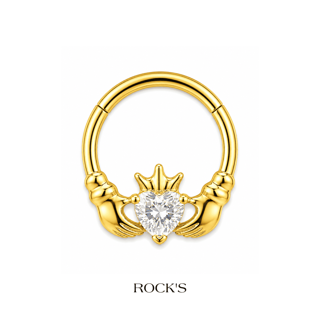 Claddagh Titanyum Halka Piercing