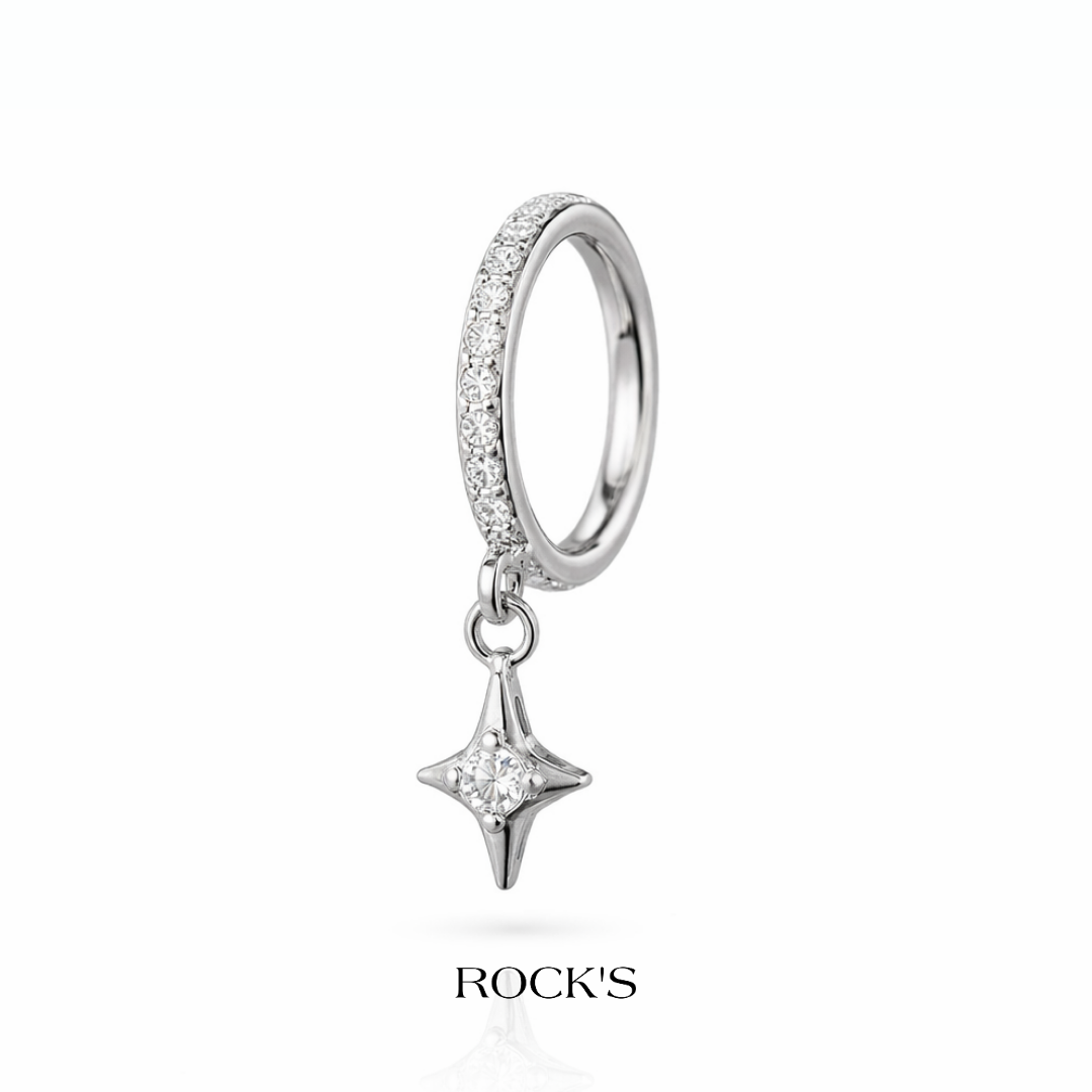 Eclipse Star Titanyum Halka Piercing