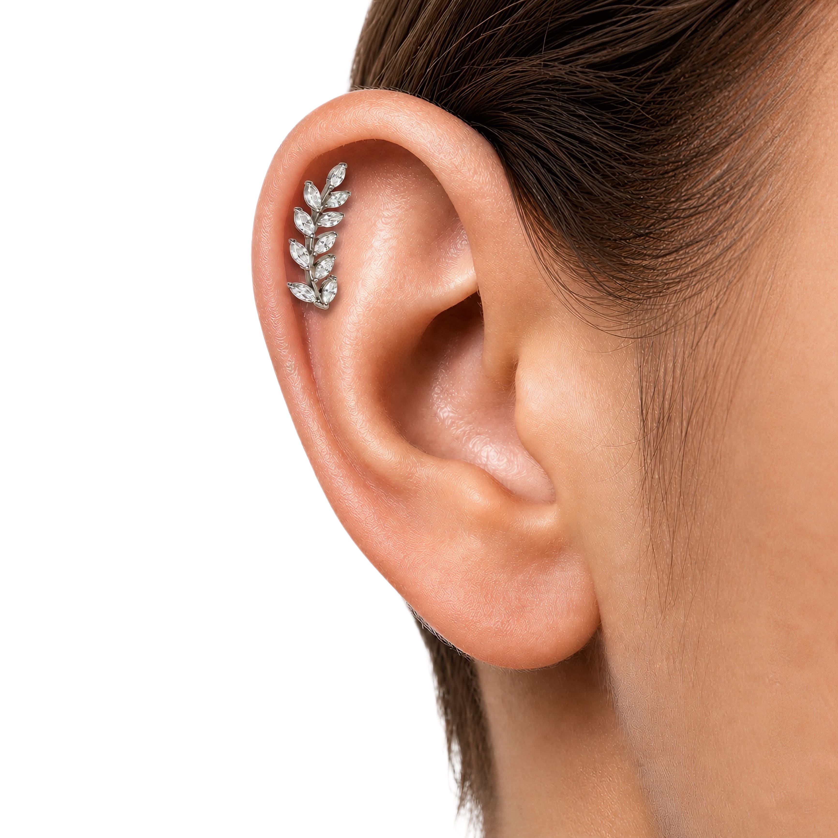 Leaf Titanyum Piercing