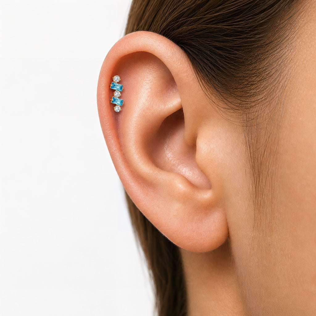 Prismarine Titanyum Piercing