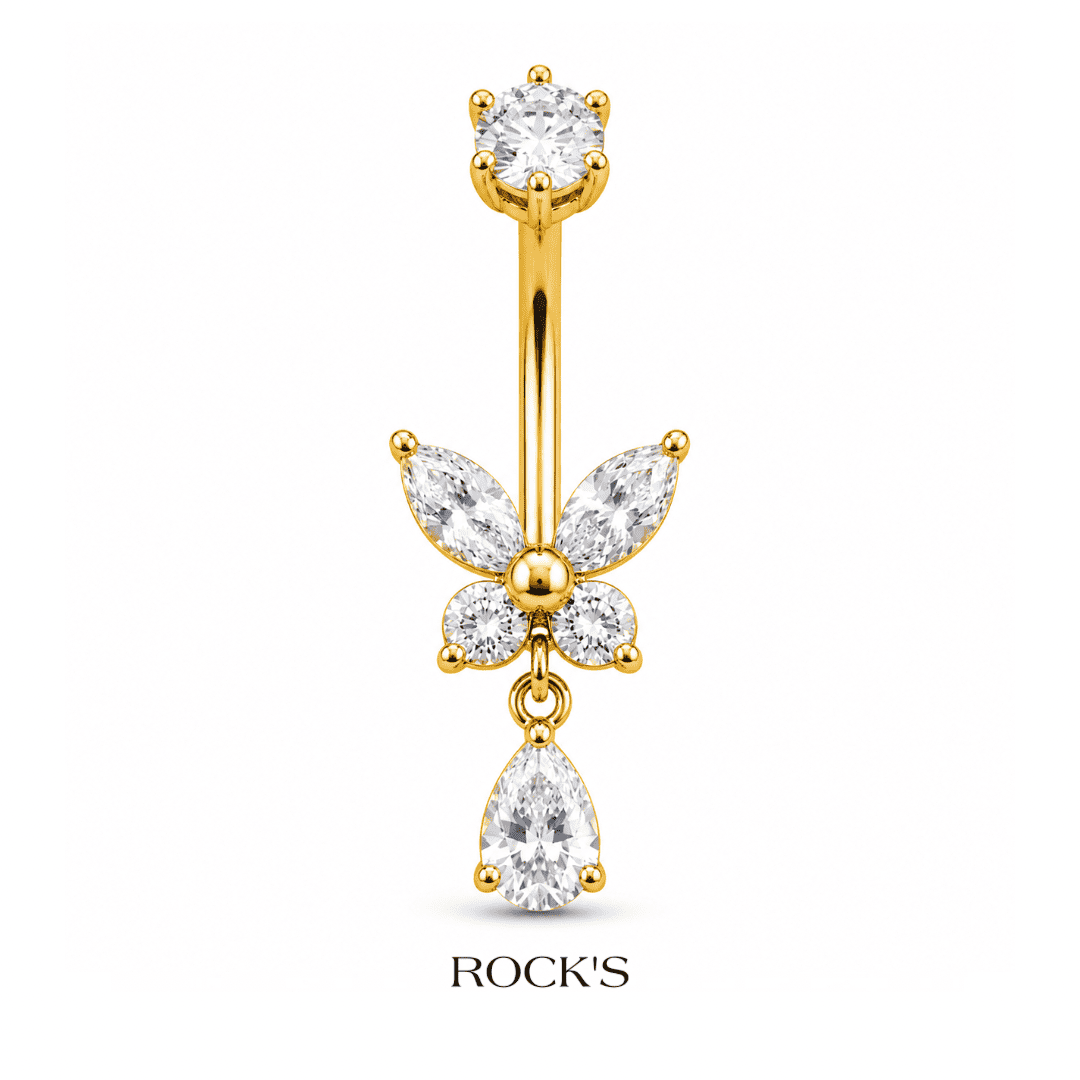 Liore Sallantılı Çelik Göbek Piercing