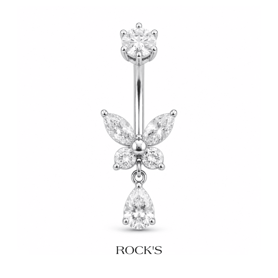 Liore Sallantılı Çelik Göbek Piercing