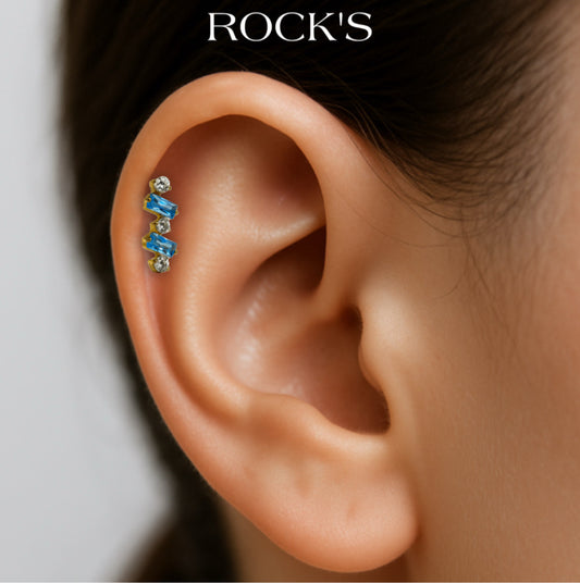 Prismarine Titanyum Piercing