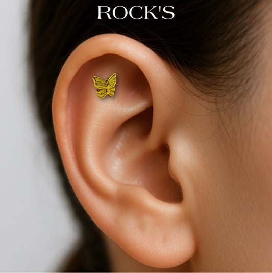 Mariposa Altın Renk Titanyum Piercing
