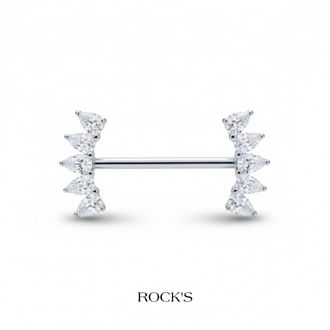 Crest Titanyum Nipple Piercing