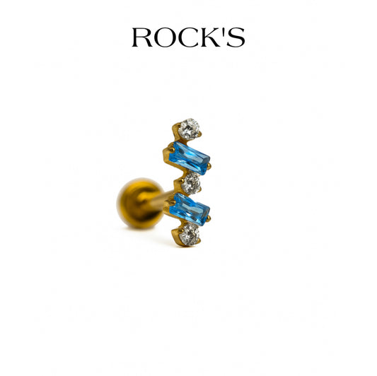 Prismarine Titanyum Piercing