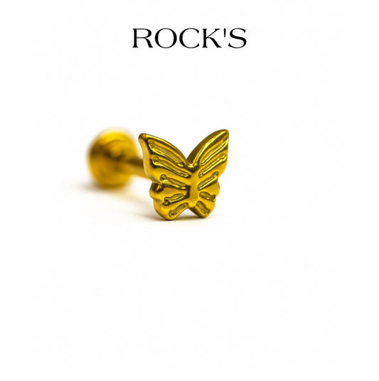 Mariposa Altın Renk Titanyum Piercing