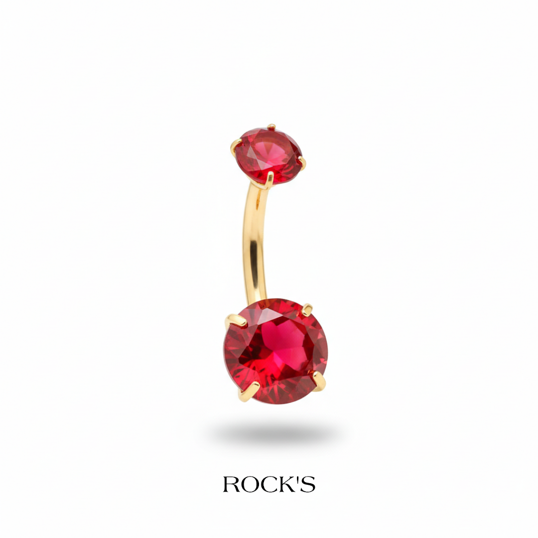 Ruby Titanyum Göbek Piercing